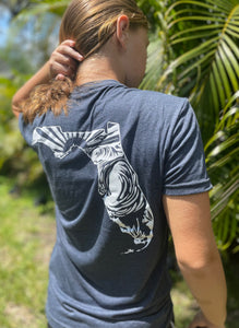 Mens / Womans (unisex) State of Florida Tee-Vintage Navy Heather