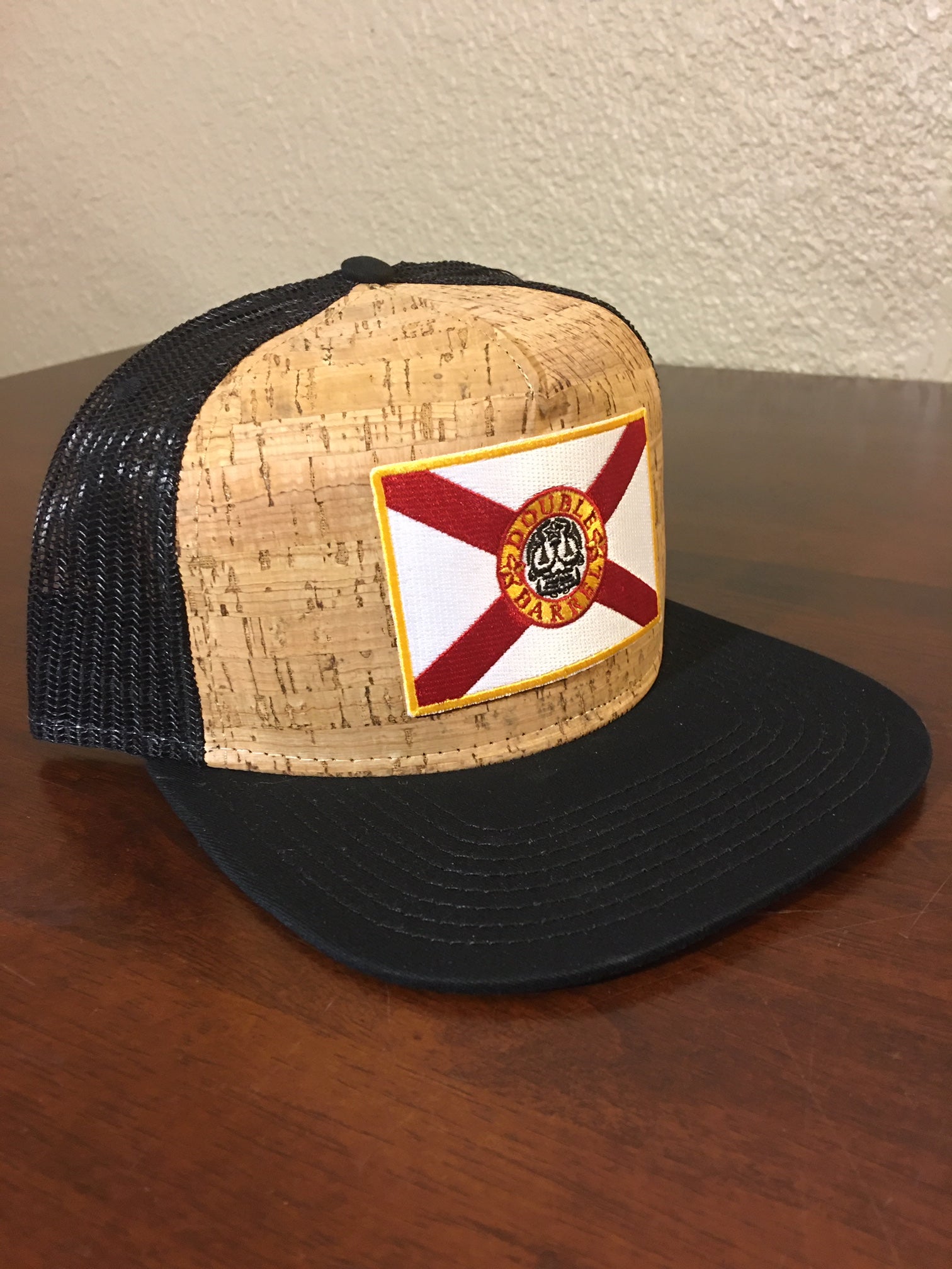 Double Barrel FL Flag Snapback Hat CORK/BLACK